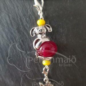 Glasperlen Anhänger Schweinehund