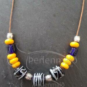 Wikinger Glasperlen Fibelkette