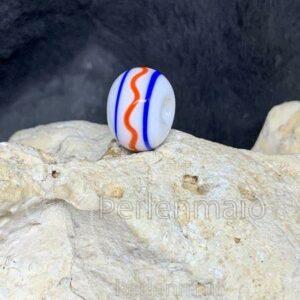 Fadenauflageperle rot blau