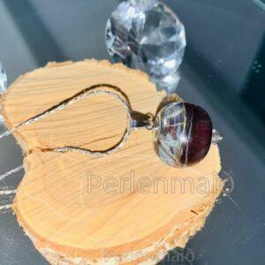 Glasperlen Lamellen Kette Psyche