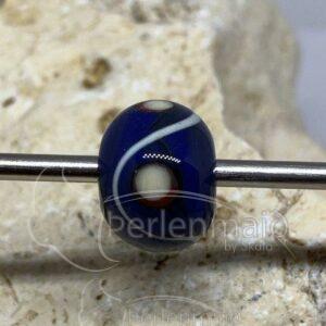 Ribe perle blau/elfenbein/braun