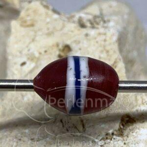 Haithabuperle rot/weiß/blau Olive