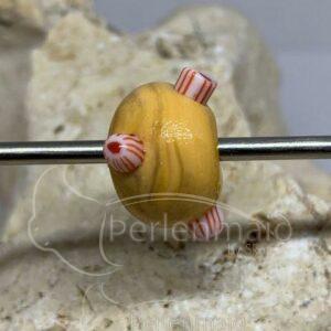 Augenperle gelb mit aufgelagerten Augen