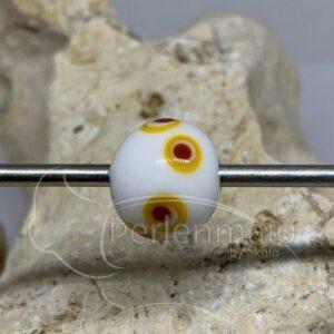 Augenperle weiß gelb