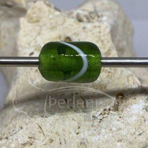 Fadenauflageperle grün/weiß Walze