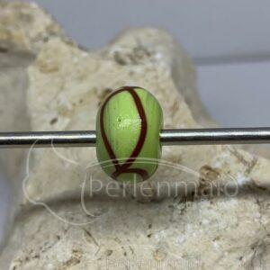 Fadenauflageperle grün/rot