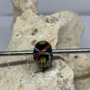 Schwarz mit zweifarbigen Schlaufen und Doppelaugen
