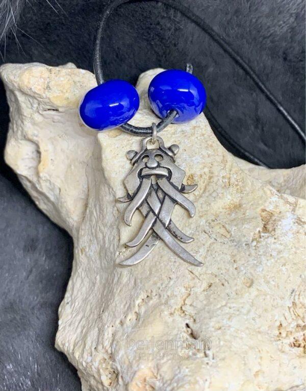 Moesgard Maske Odin Amulett Silber