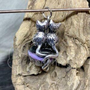 Glasperlen Anhänger verliebte Katzen 2