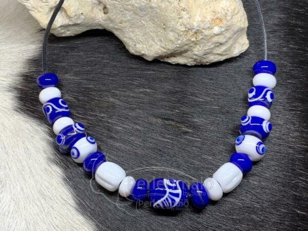 Fibelkette/Halskette  Blau Birka – Bild 2