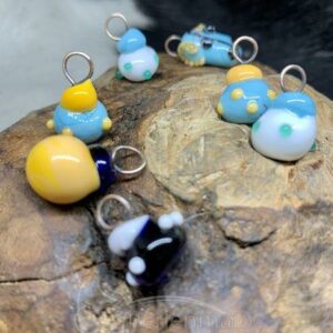 Bronzeanhänger Glasperle Novo Mesto