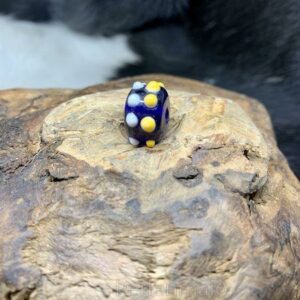 Glasperle Novo Mesto Noppen blau