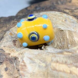 Glasperle Novo Mesto Augenperle Noppen gelb