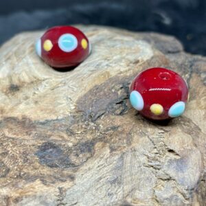 Augenperle rot/weiß/türkis/gelb